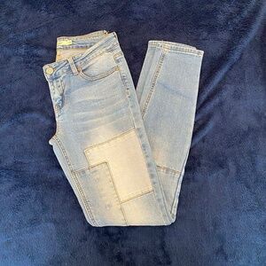 Jeans Patchwork Straight Leg Denim Boho Style S: 5